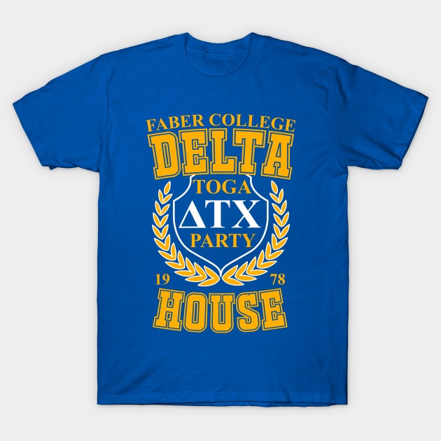 Faber College Delta Tau Chi Toga Party T-Shirt by Meta Cortex